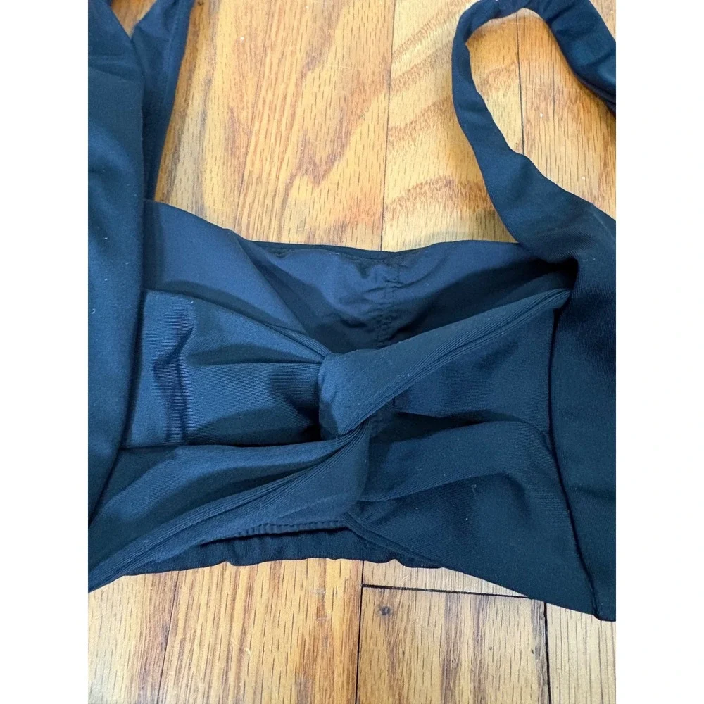 Andie Bikini Set Barbados Top Skirt Bottom Black size S NWT‎